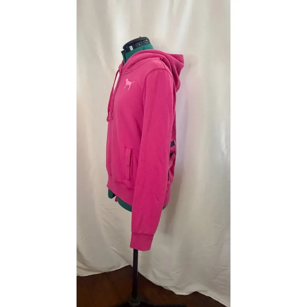 Victoria's Secret PINK zip-up hoodie with multi-colored rainbow 